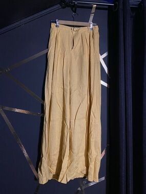 Light Mustard Wide-Leg Men’s Pants